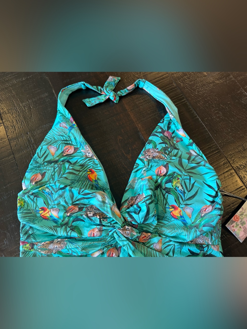 Women’s Johnny Was Size XL Tropical Print One-Piece Swimsuit - Picture 3 of 6